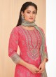 Shagufta Pant Style Salwar Kameez In Gajari Pink